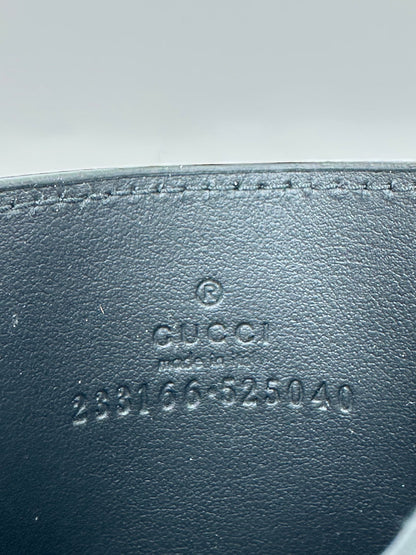 Gucci Card Case GG Supreme Tela Rivestita Nera — Porta Carte - Etoilux