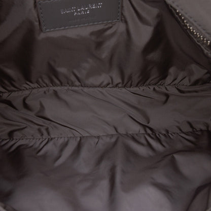 Saint Laurent Le 5 à 7 Hobo Nylon Grigio Tortora e Verde Menta 2022 – 25 cm - Etoilux