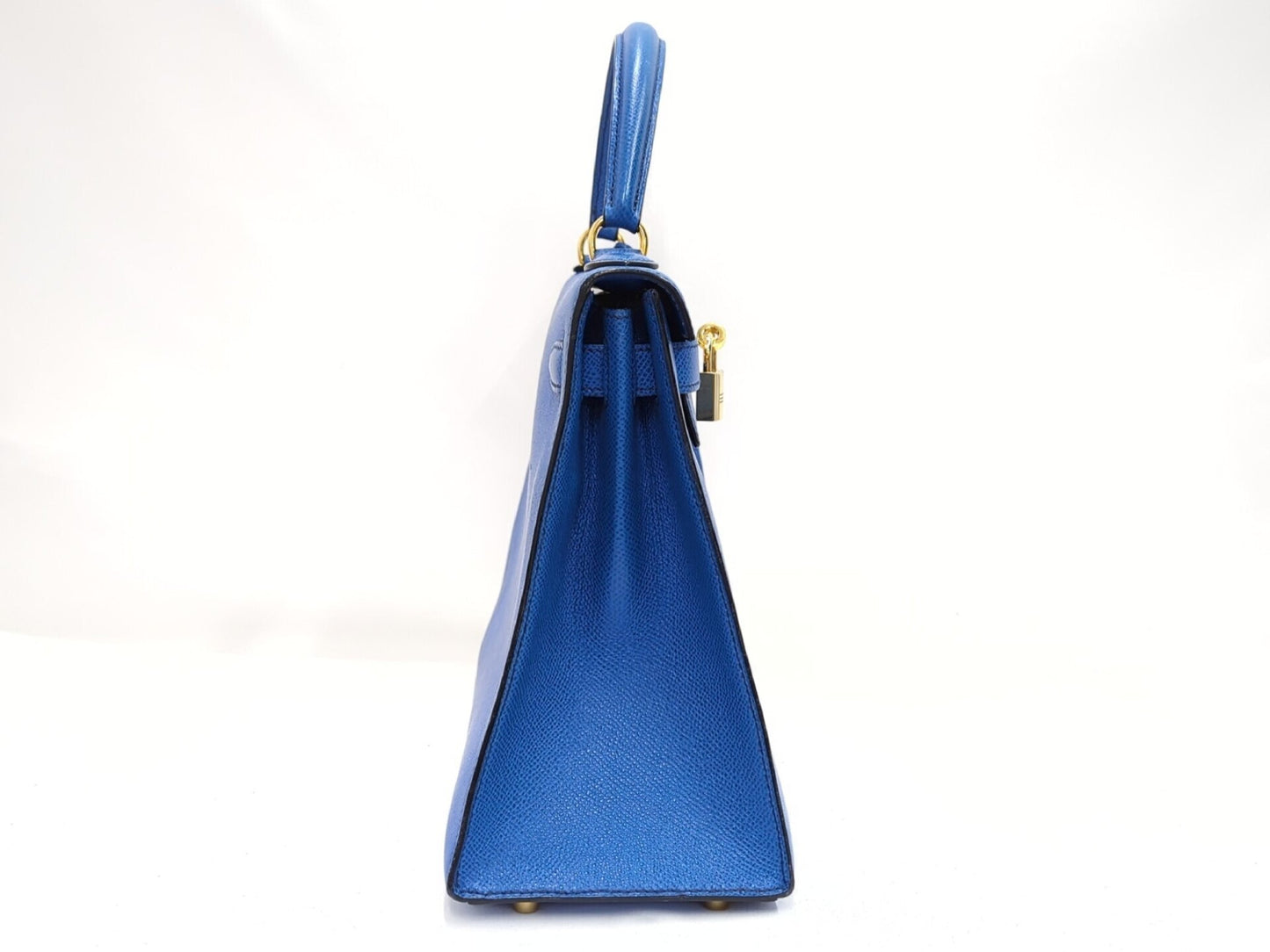 Hermès Kelly Sellier 28 Pelle Courchevel Blu Hardware Gold – 1993 - Etoilux