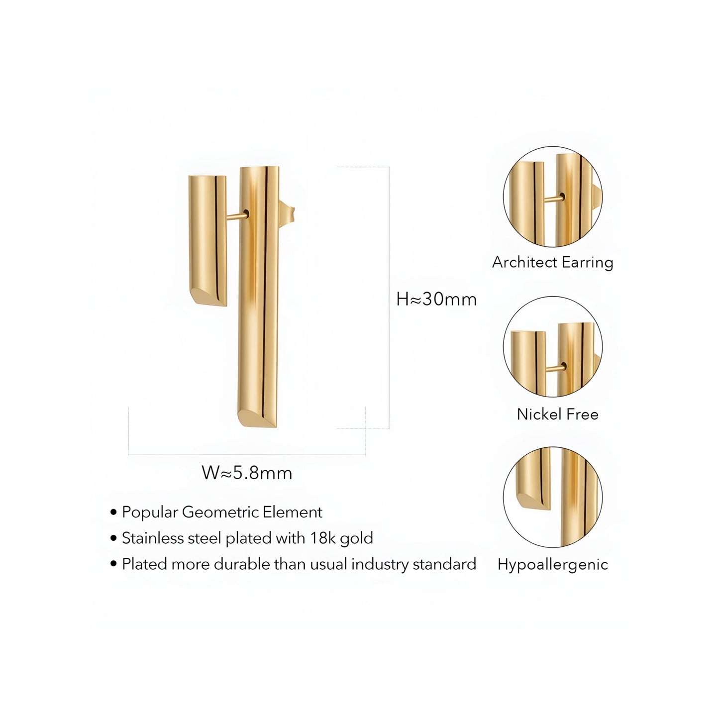 BEHI IVANA EARRINGS - Etoilux