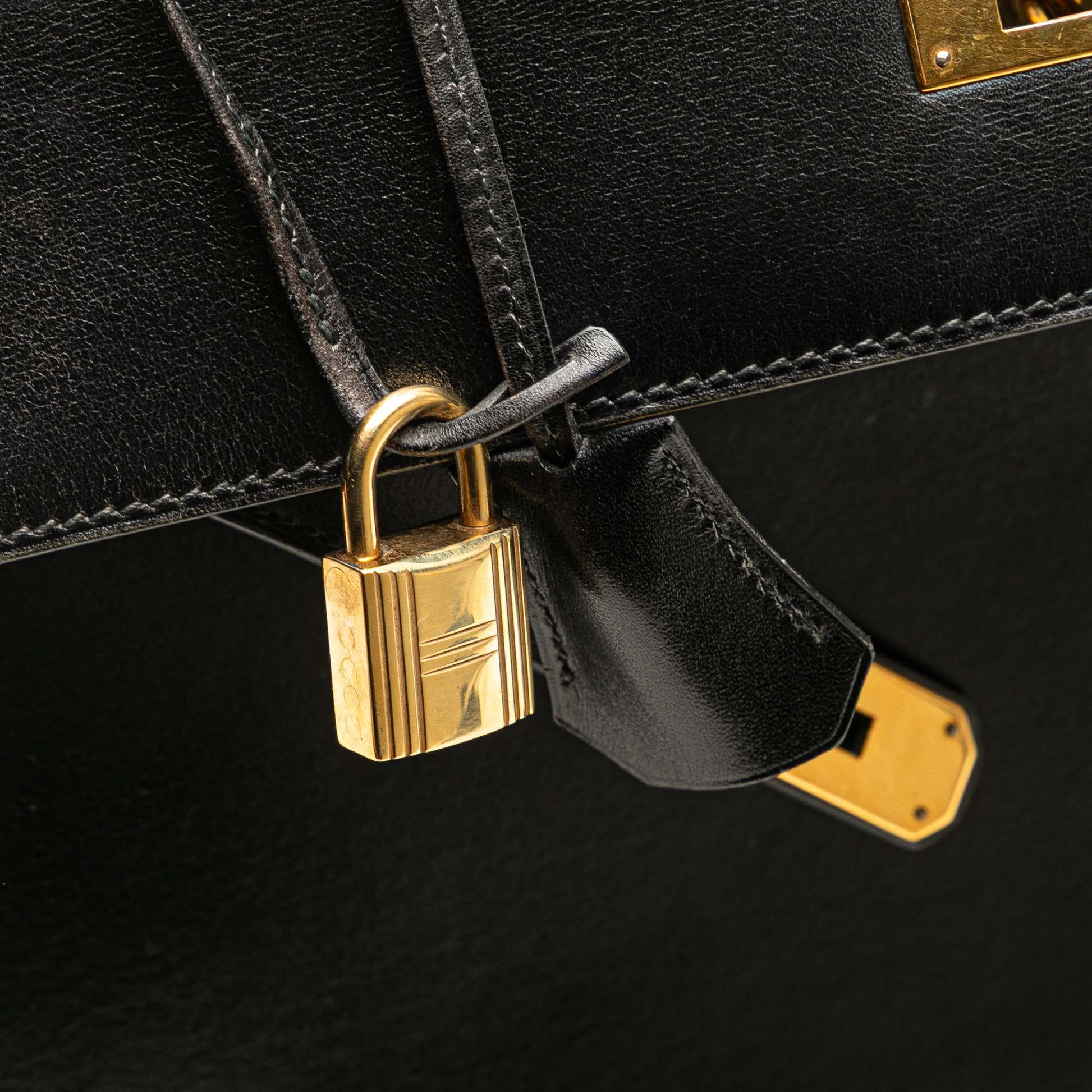 Hermès Kelly 32 Box Calf Noir – 1995 - Etoilux