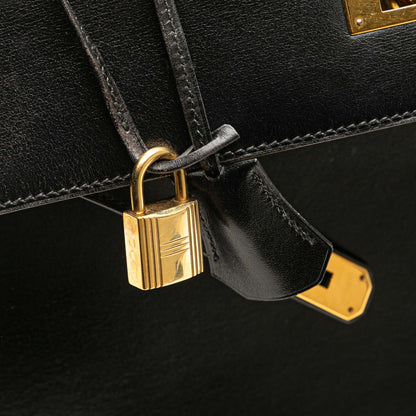 Hermès Kelly 32 Box Calf Noir – 1995 - Etoilux
