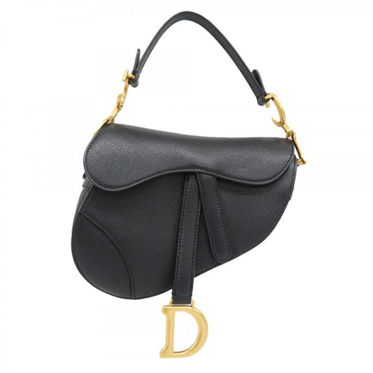 Christian Dior Saddle Mini – Pelle nera, hardware dorato - Etoilux