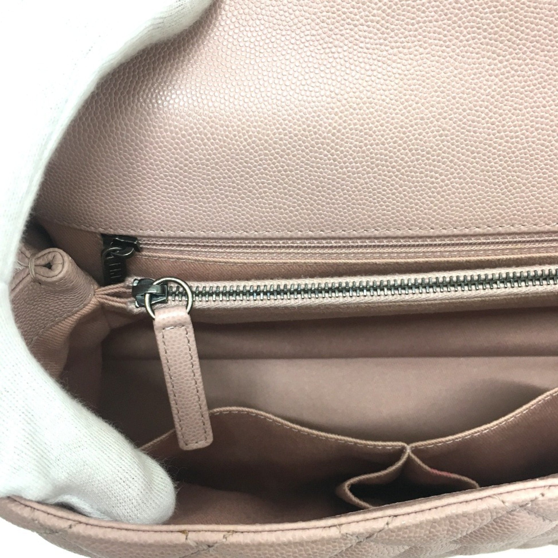 Chanel Coco Handle in pelle rosa trapuntata – Medium - Etoilux