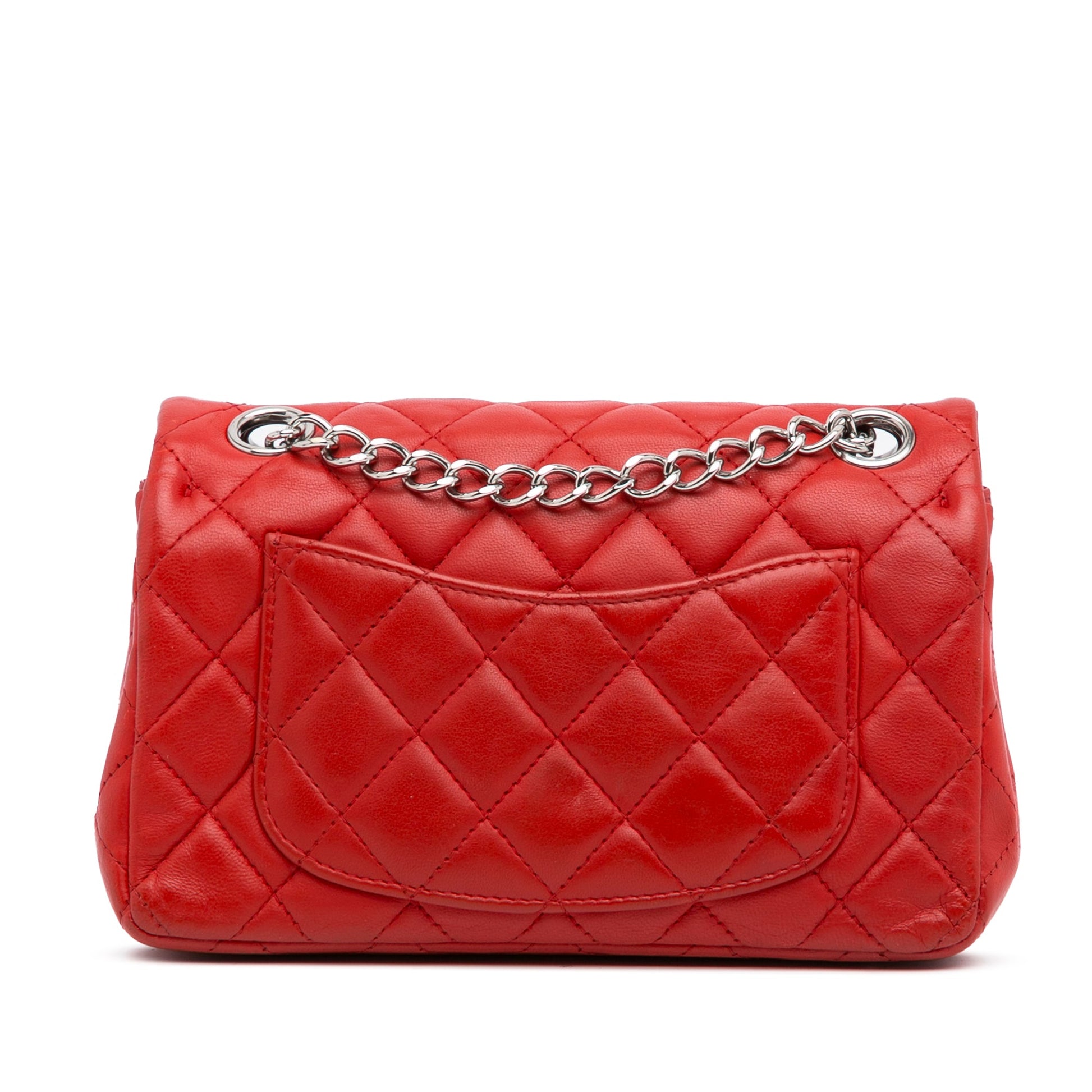 Chanel Mini Rettangolare Classica in Pelle di Agnello con Patta Singola - Etoilux