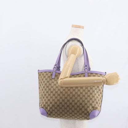 Gucci Craft Tote GG Canvas Beige/Lilla con Pochette – 33 cm - Etoilux