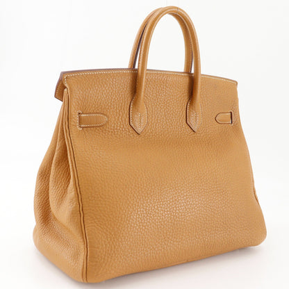 Hermès Haut à Courroies 32 – Pelle Fjord color cammello, ferramenta dorata – 1997 - Etoilux