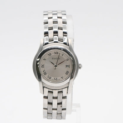 Gucci 5500L Orologio al Quarzo in Acciaio Inossidabile Quadrante Bianco – 25 mm - Etoilux