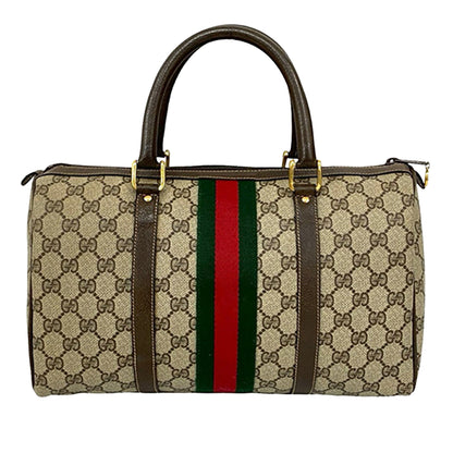 Gucci GG Supreme Web Boston – Tela GG Supreme con Fascia Web - Etoilux