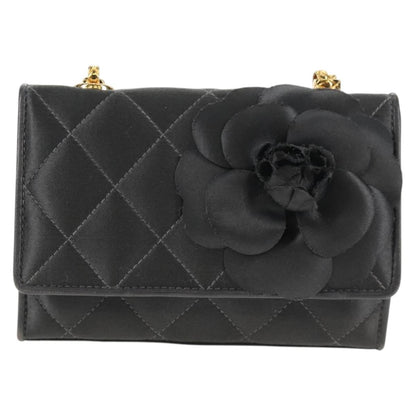 Chanel Mini Flap Bag Vintage Camellia Raso Nero – 15 cm - Etoilux