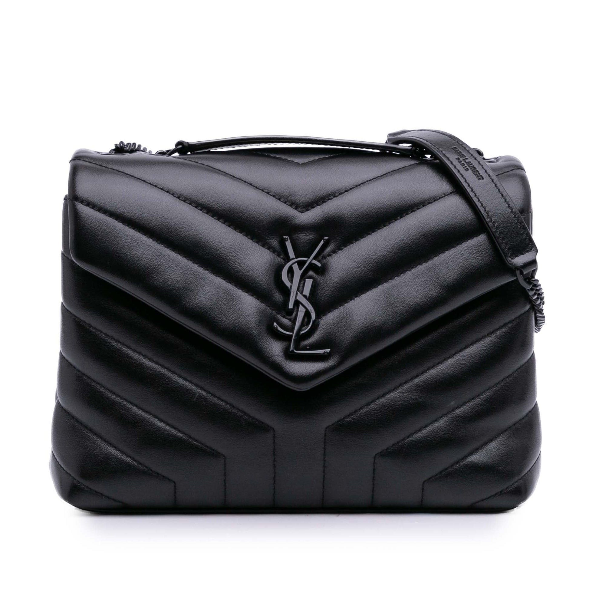 Saint Laurent Piccola borsa a tracolla LouLou in pelle di vitello con monogramma - Etoilux