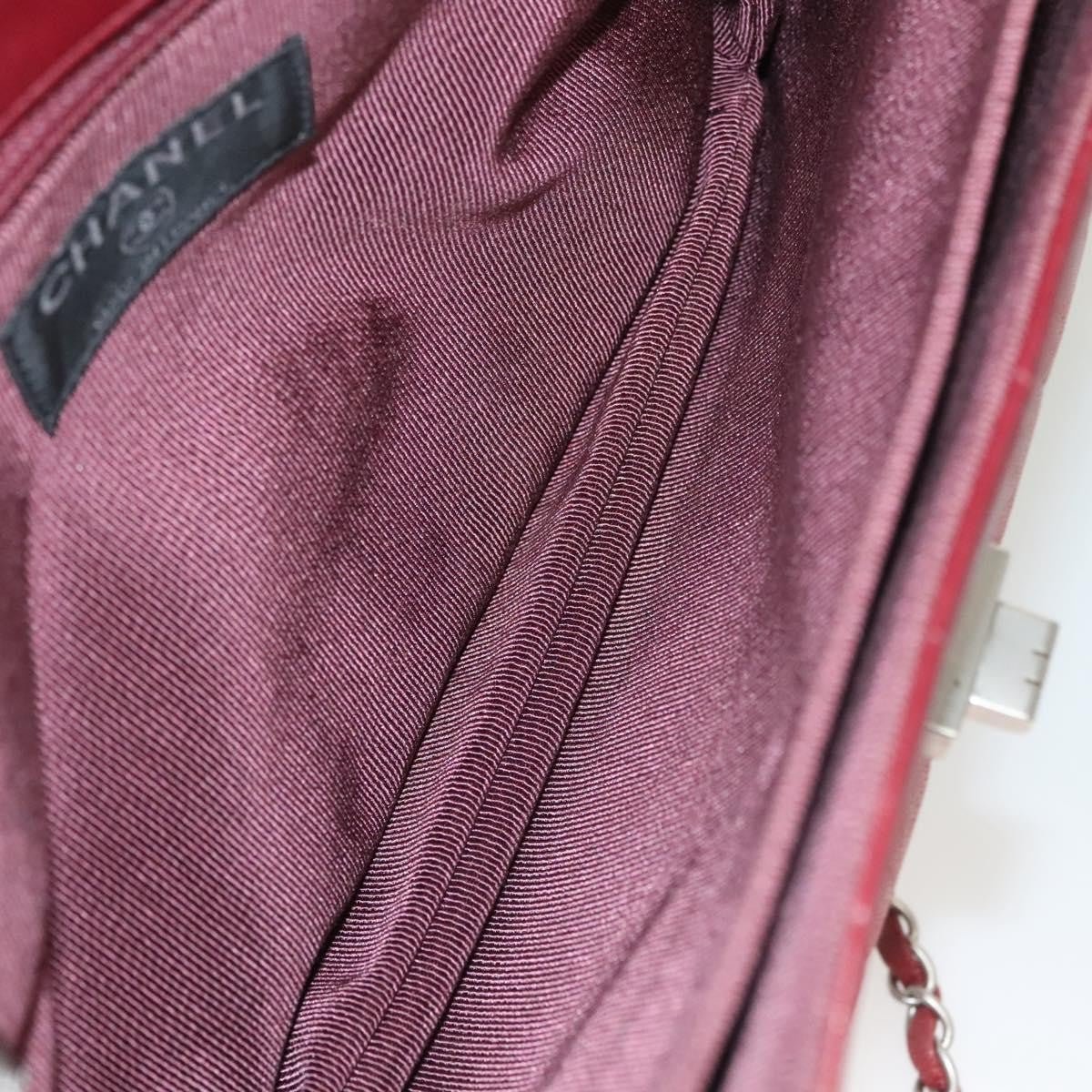 Chanel Chocolate Bar Reissue Flap Pelle di Agnello Rosso – 31 cm - Etoilux
