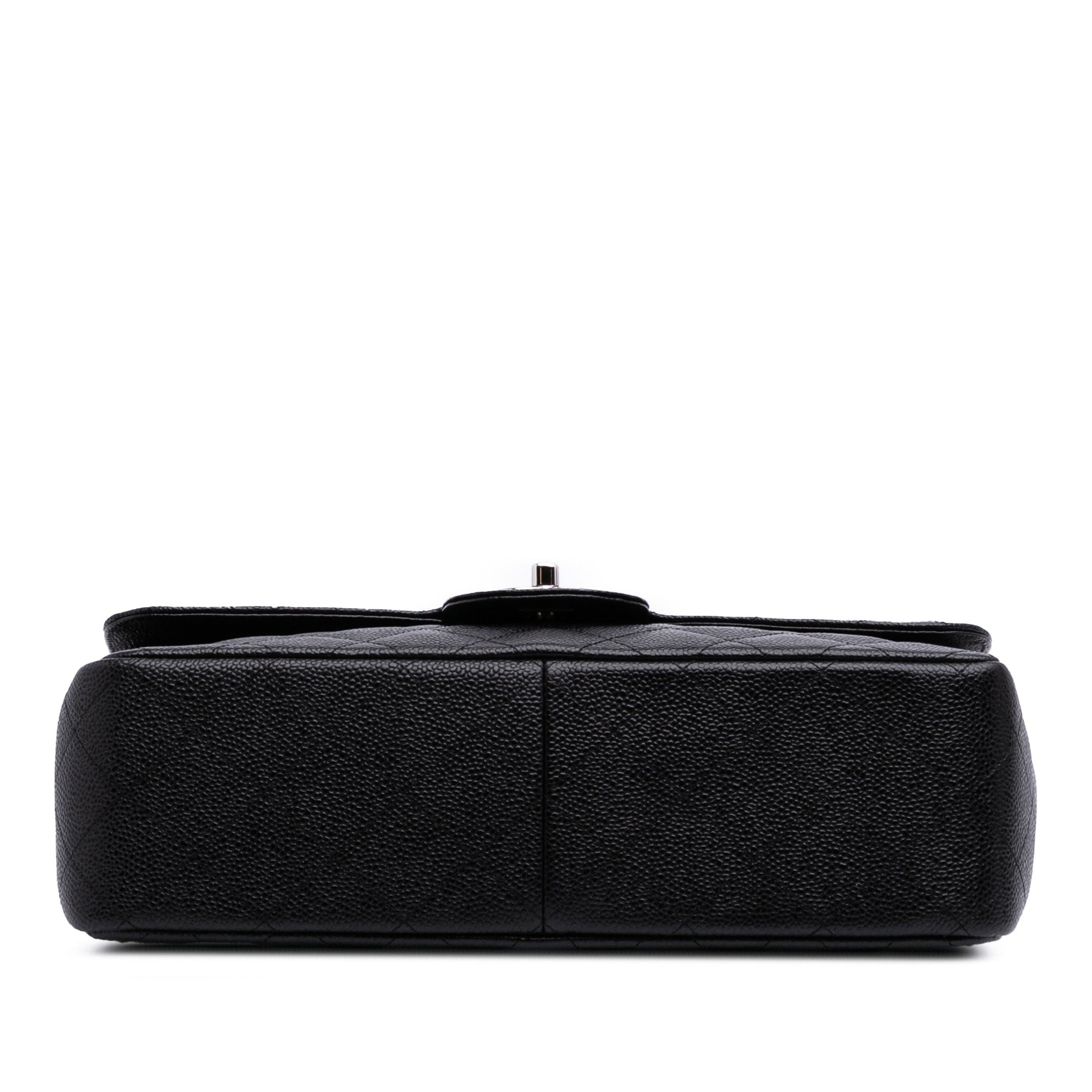 Chanel Classic Double Flap – Caviar Nero – Hardware Argento (2011) - Etoilux