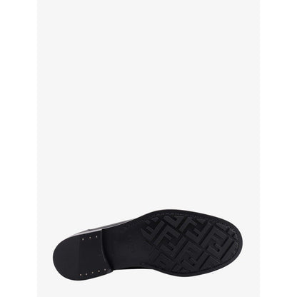 Fendi – Mocassini in Pelle con Inserto FF e Dettaglio O’Lock – Nero - Etoilux