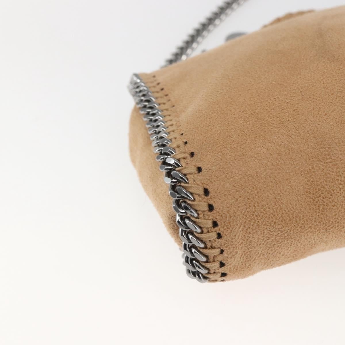 Stella McCartney Falabella Fold Over Shaggy Tiny – Beige / 18 cm - Etoilux
