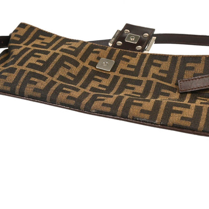 Fendi – Baguette Pochette in Tela FF Zucca Marrone - Etoilux