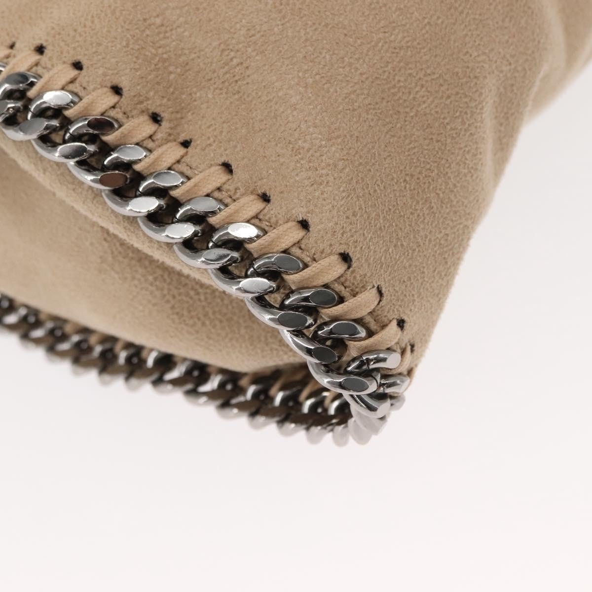 Stella McCartney Falabella Fold-Over Beige – Catena Canna di Fucile · 24 cm - Etoilux