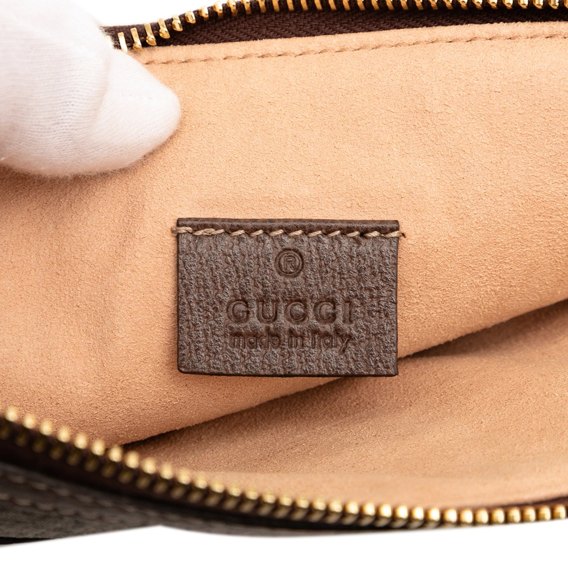 Gucci Ophidia GG Supreme – Pochette in Tela Rivestita, Brown – 20 x 28,5 cm - Etoilux