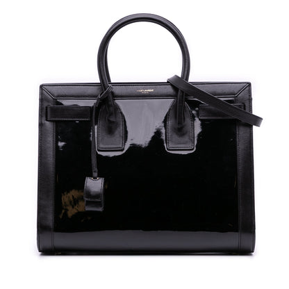 Saint Laurent Sac de Jour Large in pelle verniciata nera – 2014