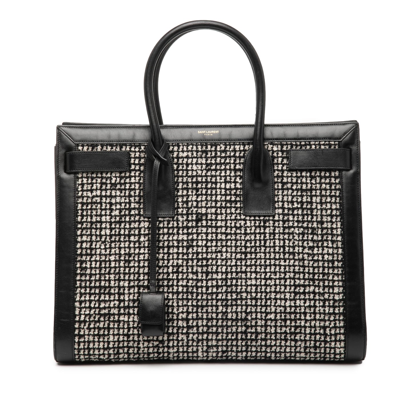 Saint Laurent – Sac de Jour Large Tweed & Leather – Nero – 2014