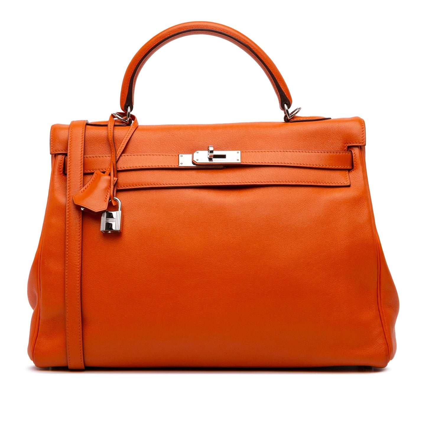 Hermès Kelly 35 Swift Orange hardware palladio Etoilux