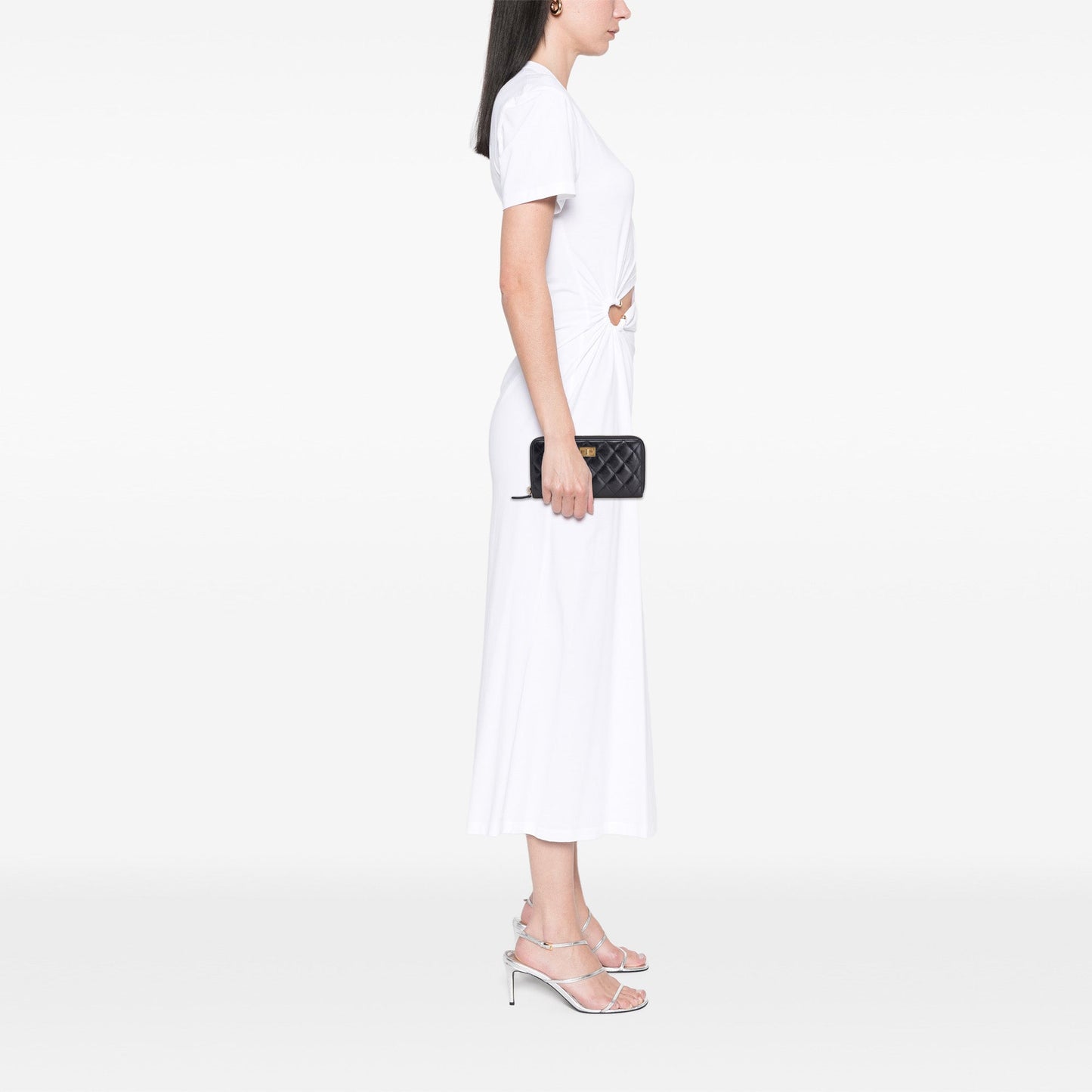 Chanel Reissue 2.55 Zip Around Wallet – Pelle di Vitello Invecchiata Trapuntata – Nero