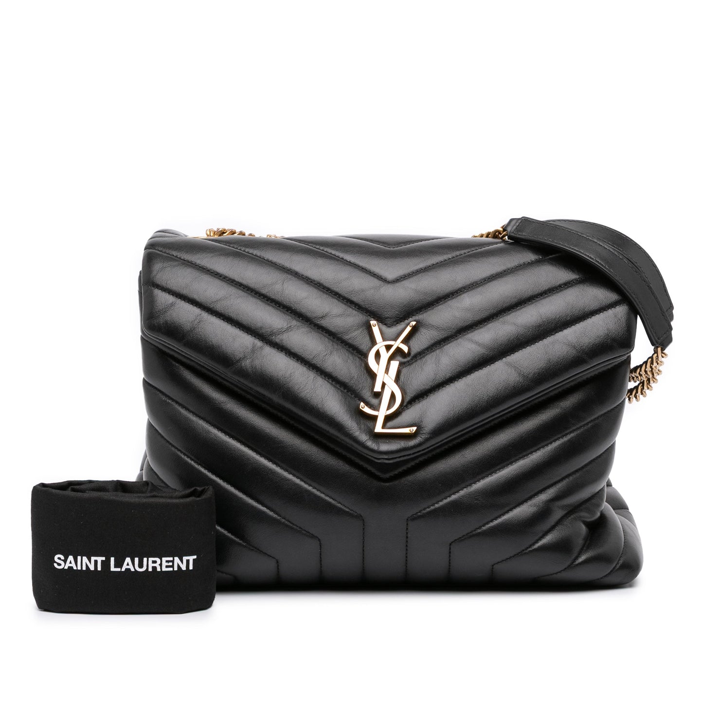 SAINT LAURENT – LouLou Medium in pelle matelassé nera (2020)