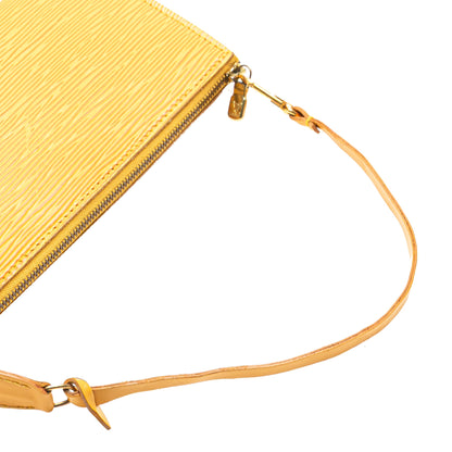 Louis Vuitton Pochette Accessoires Pelle Epi Giallo Tassil 1995 – Made in France