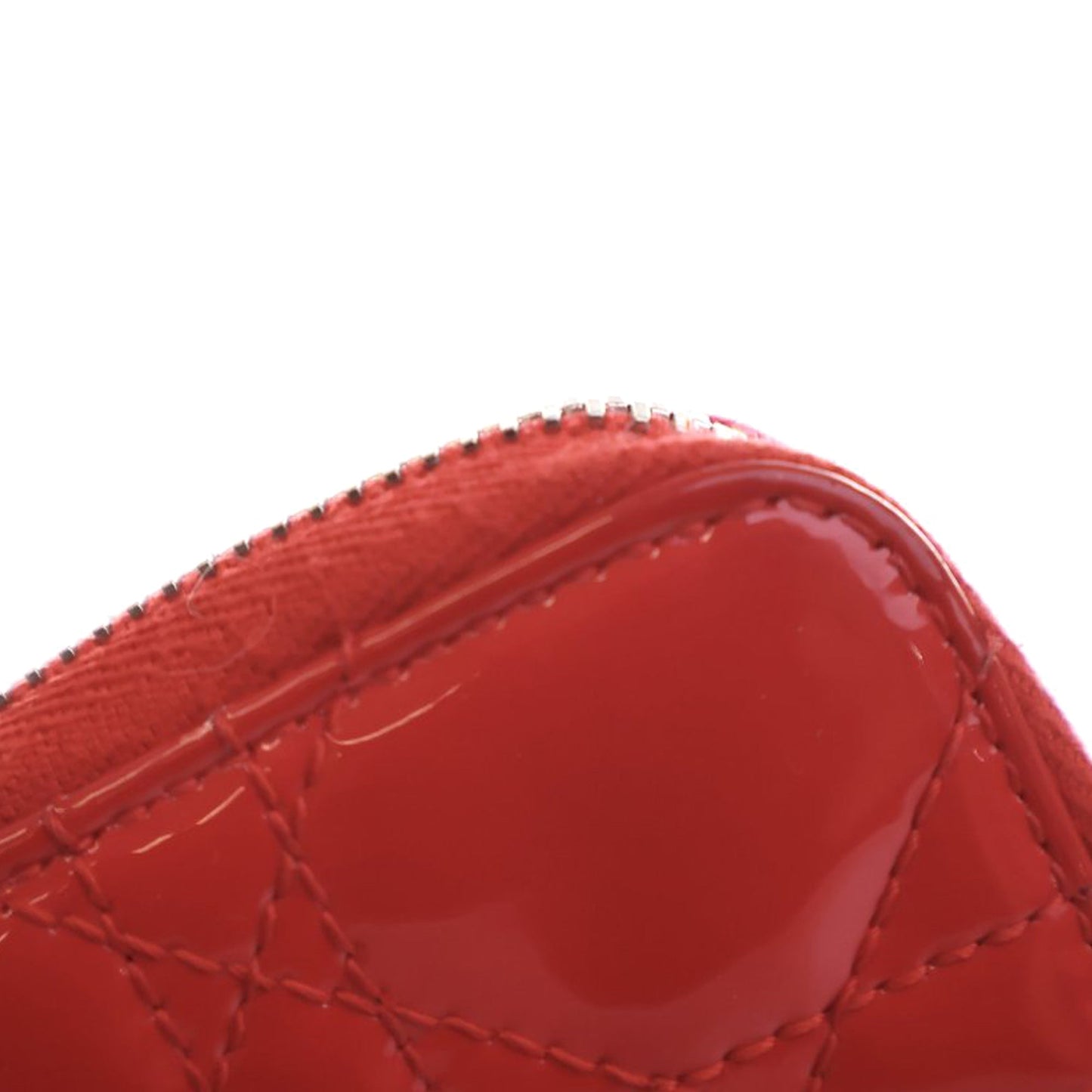 Christian Dior – Portafoglio Lady Dior in Vernice Rosso Corallo – 2014