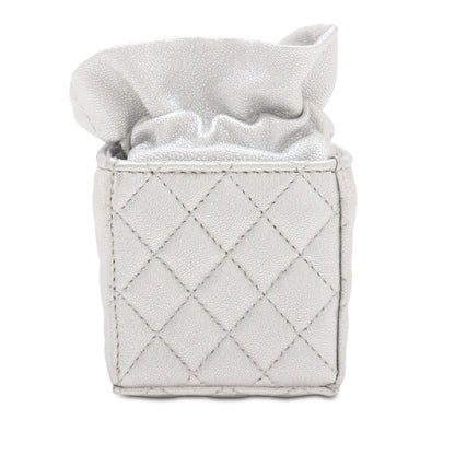 Chanel Mini Bucket Bag in Pelle Caviar Argento – 2021