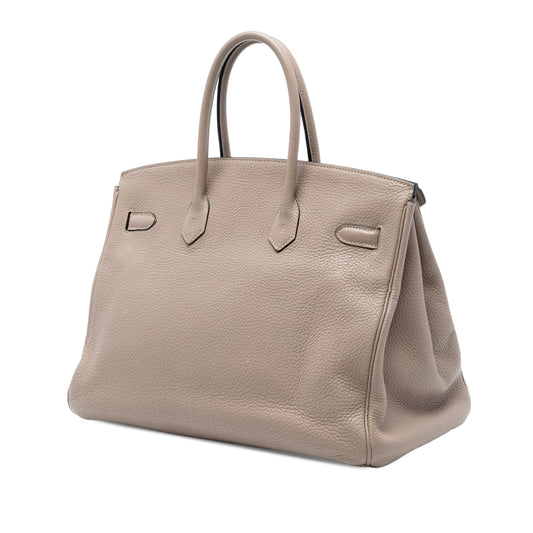 Hermès Birkin 35 Togo Gris Tourterelle Palladium Hardware 2009