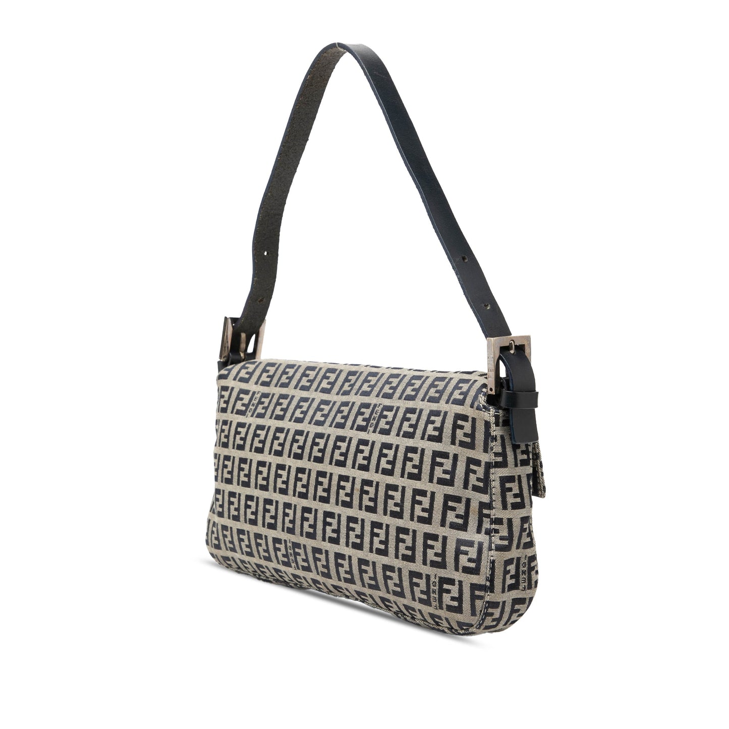 Fendi Baguette Zucchino Tela Blu/Grigio 2000-2010 – 26 cm