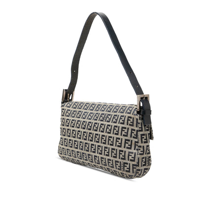 Fendi Baguette Zucchino Tela Blu/Grigio 2000-2010 – 26 cm