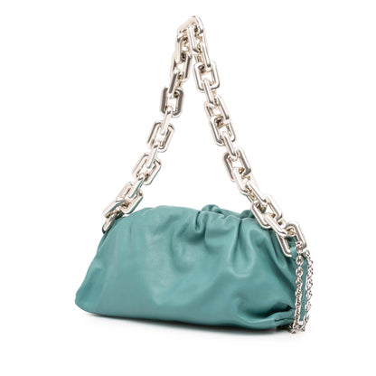 Bottega Veneta The Chain Pouch Pelle di Agnello Verde Acqua – 30 cm