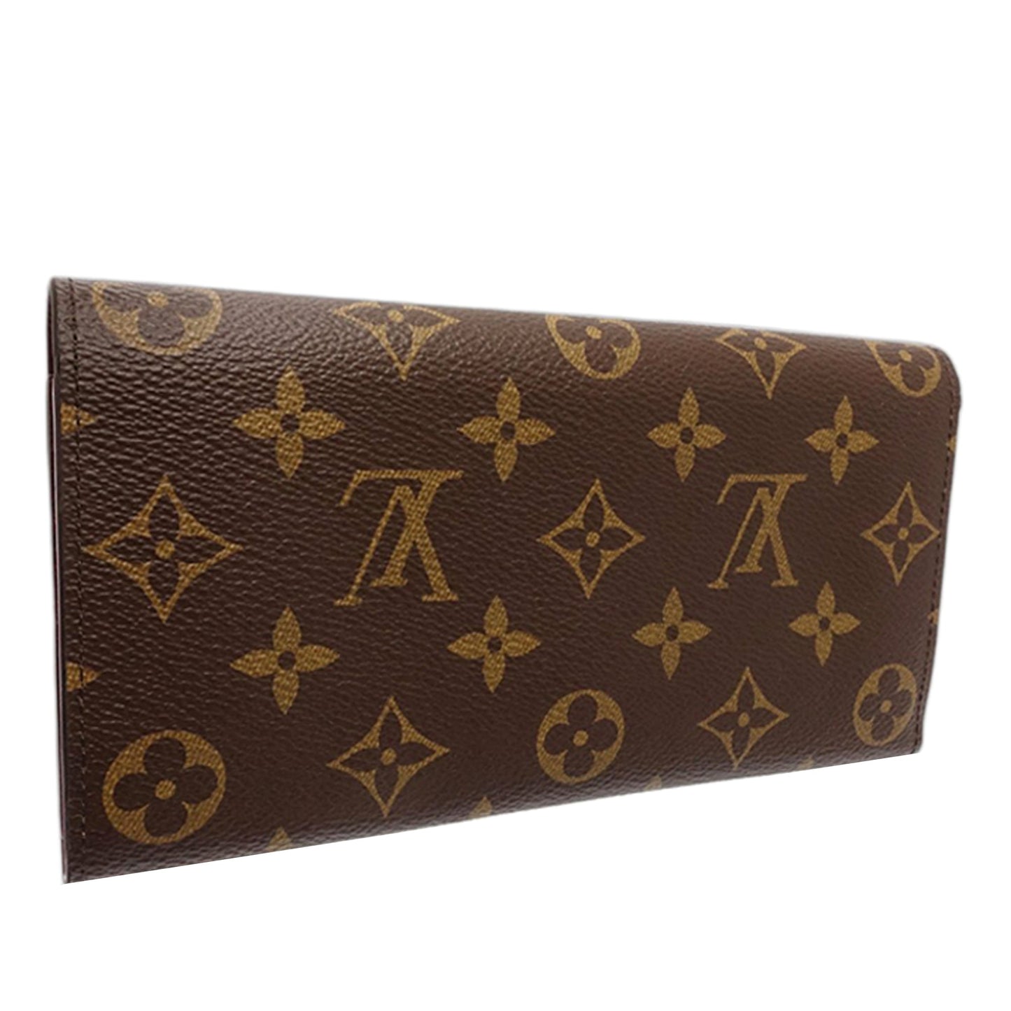Louis Vuitton Portafoglio Emilie Monogram Canvas Fodera Rosa Fuchsia — Made in France