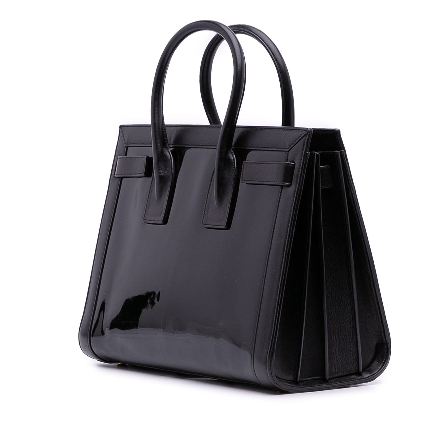 Saint Laurent Sac de Jour Large in pelle verniciata nera – 2014