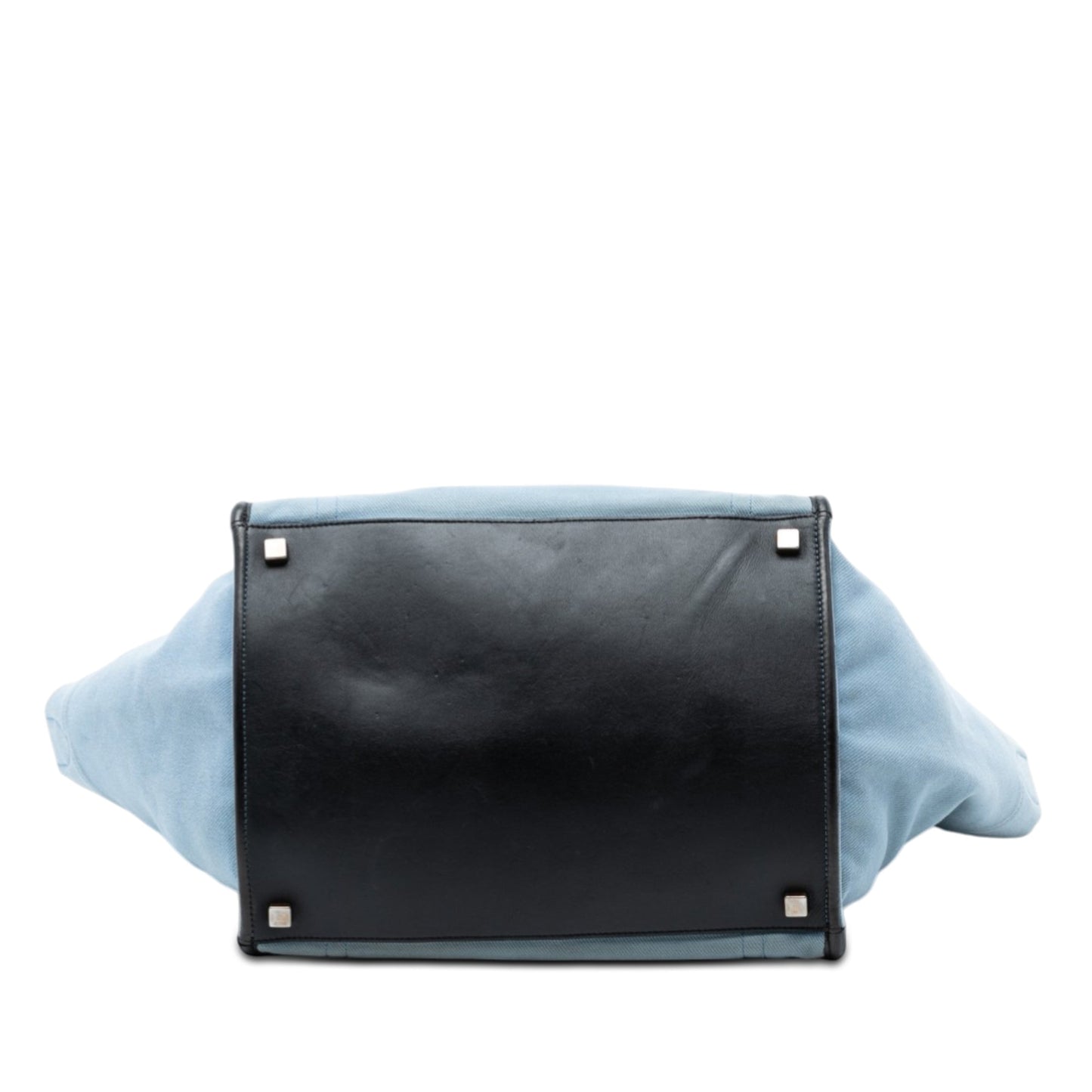 Céline Phantom Medium Denim Blu Cielo con Pelle Nera 2015 – 30 cm