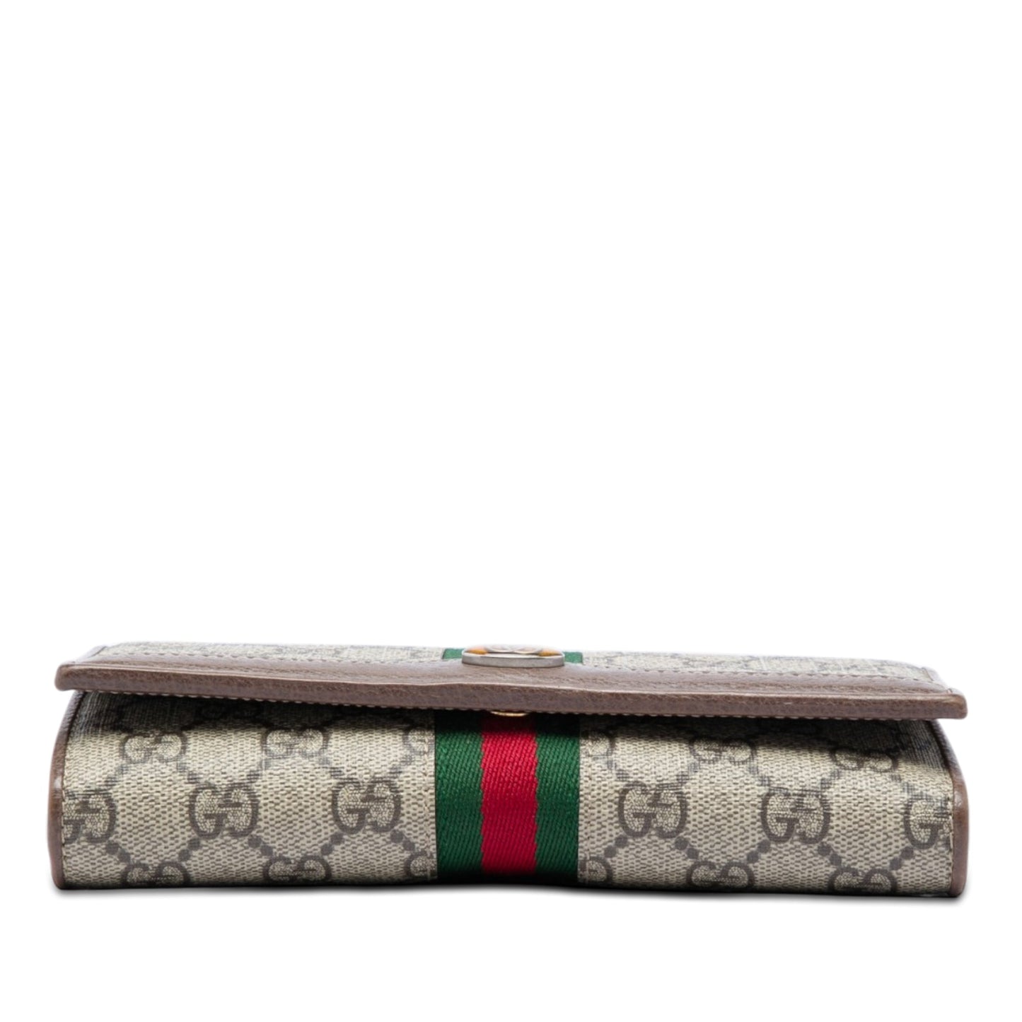 Gucci Ophidia Portafoglio con Catena GG Supreme – Web Verde/Rosso · 19 cm