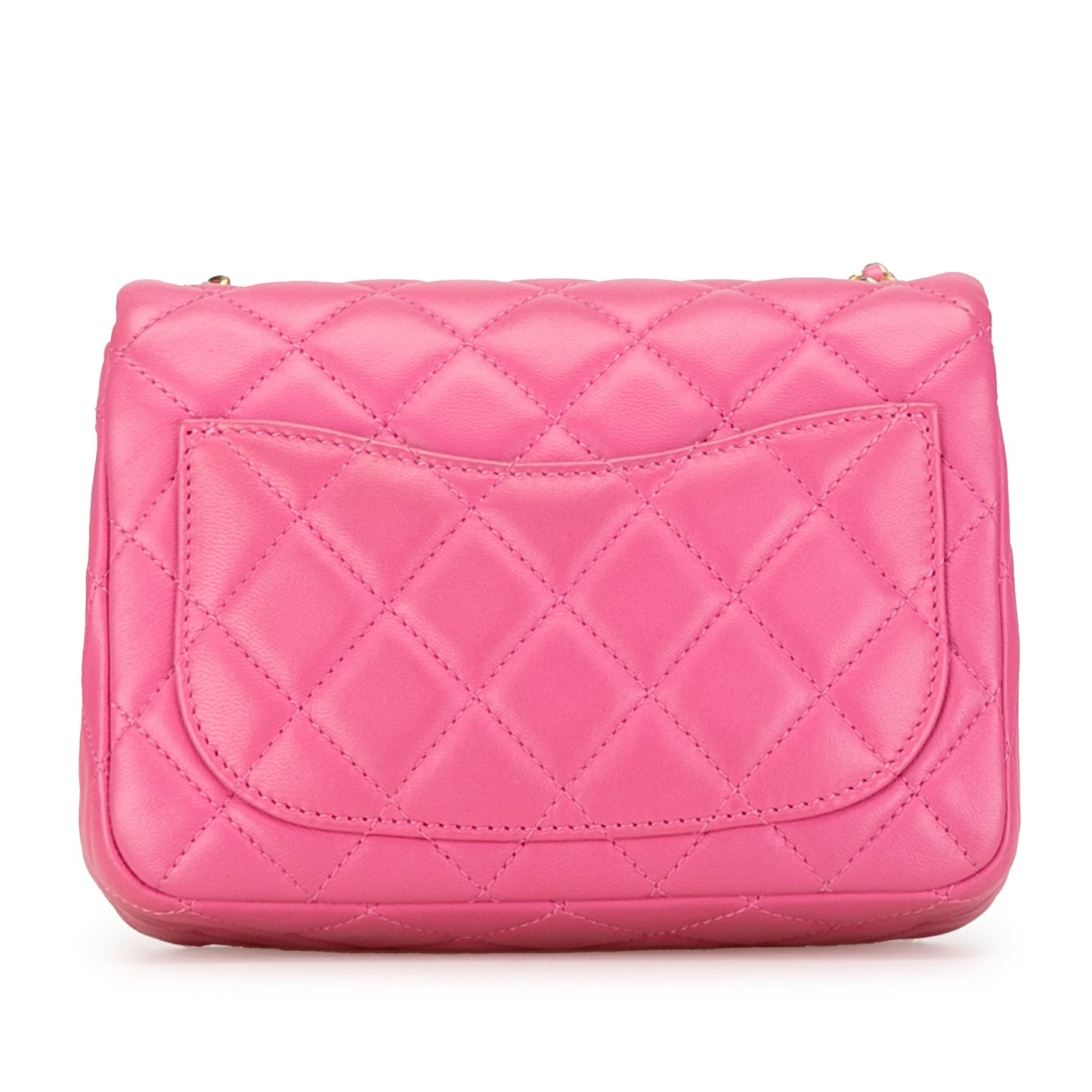 Chanel Pearl Crush Mini Flap Quadrata Pelle d'Agnello Rosa 2019 – 16 cm