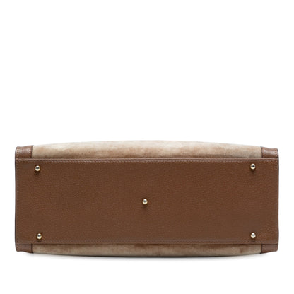 Gucci – Diana Medium Tote in Pelle Scamosciata e Bambù