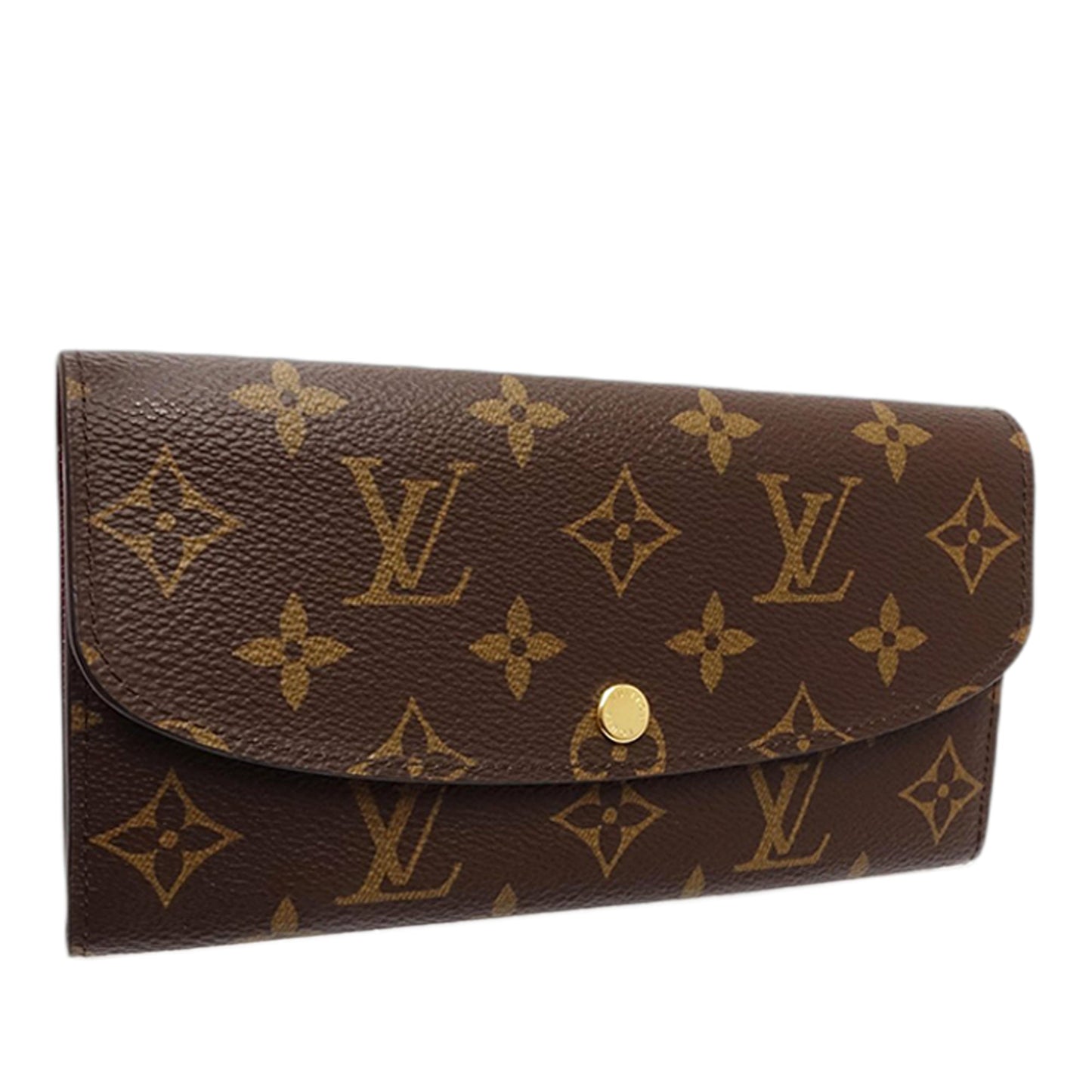 Louis Vuitton Portafoglio Emilie Monogram Canvas Fodera Rosa Fuchsia — Made in France