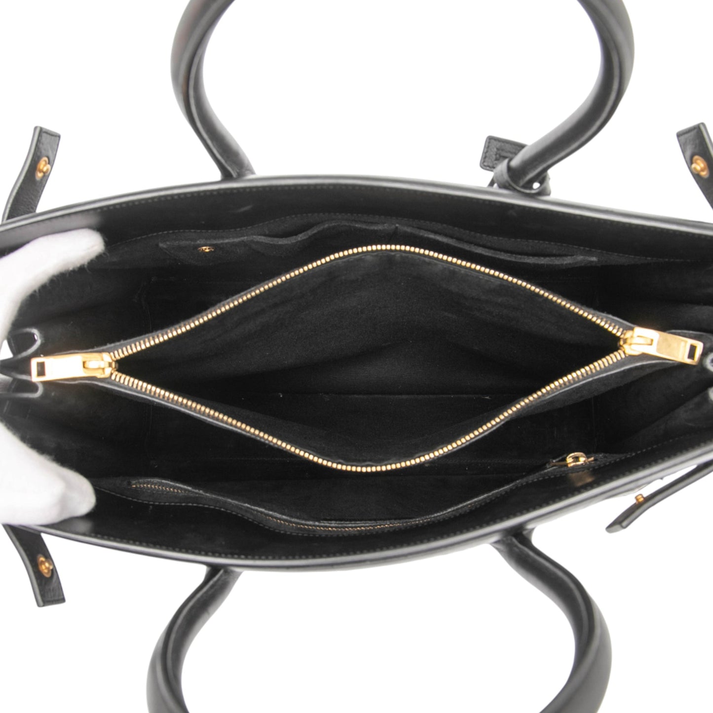 Saint Laurent – Sac de Jour Large Tweed & Leather – Nero – 2014