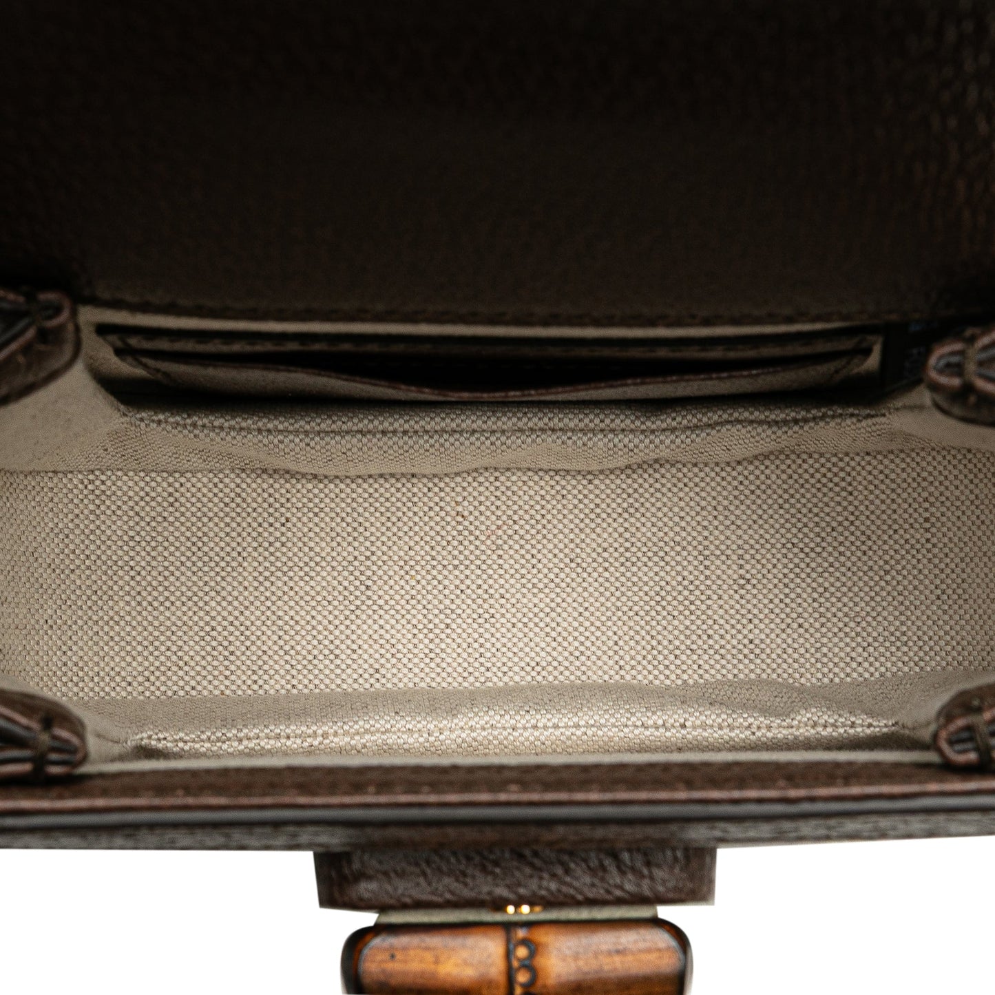 Gucci – Mini Jumbo GG 1947 Bamboo – Canvas & Leather – Brown – 12×17×7 cm