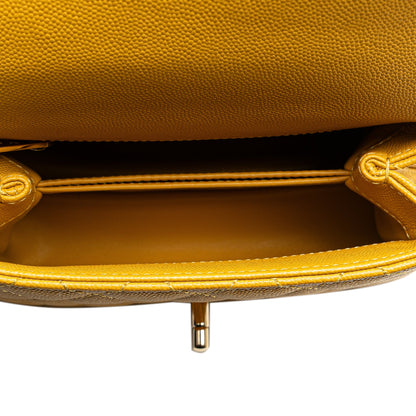 CHANEL – Coco Handle Mini in pelle Caviar Giallo (Serie N4EJX5A9)