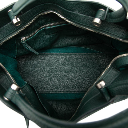 Balenciaga Blackout City Pelle Martellata Verde – 37 cm