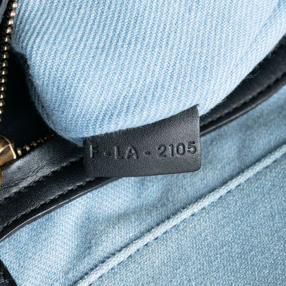 Céline Phantom Medium Denim Blu Cielo con Pelle Nera 2015 – 30 cm