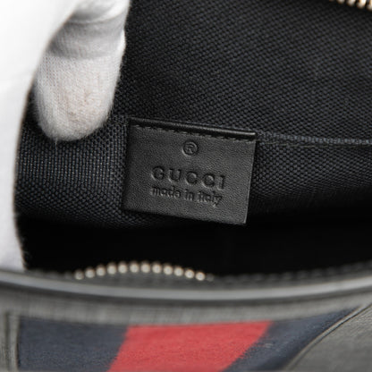 Gucci Pochette GG Supreme Black Web Tela Spalmata – 26 cm