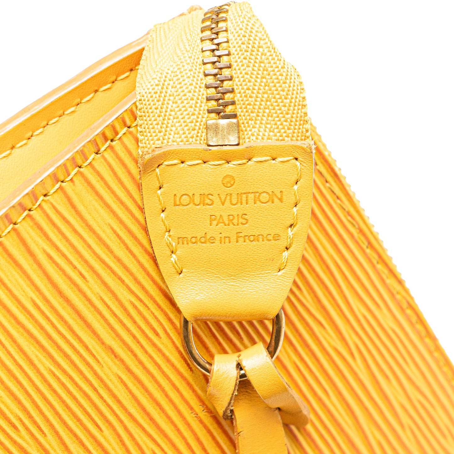 Louis Vuitton Pochette Accessoires Pelle Epi Giallo Tassil 1995 – Made in France