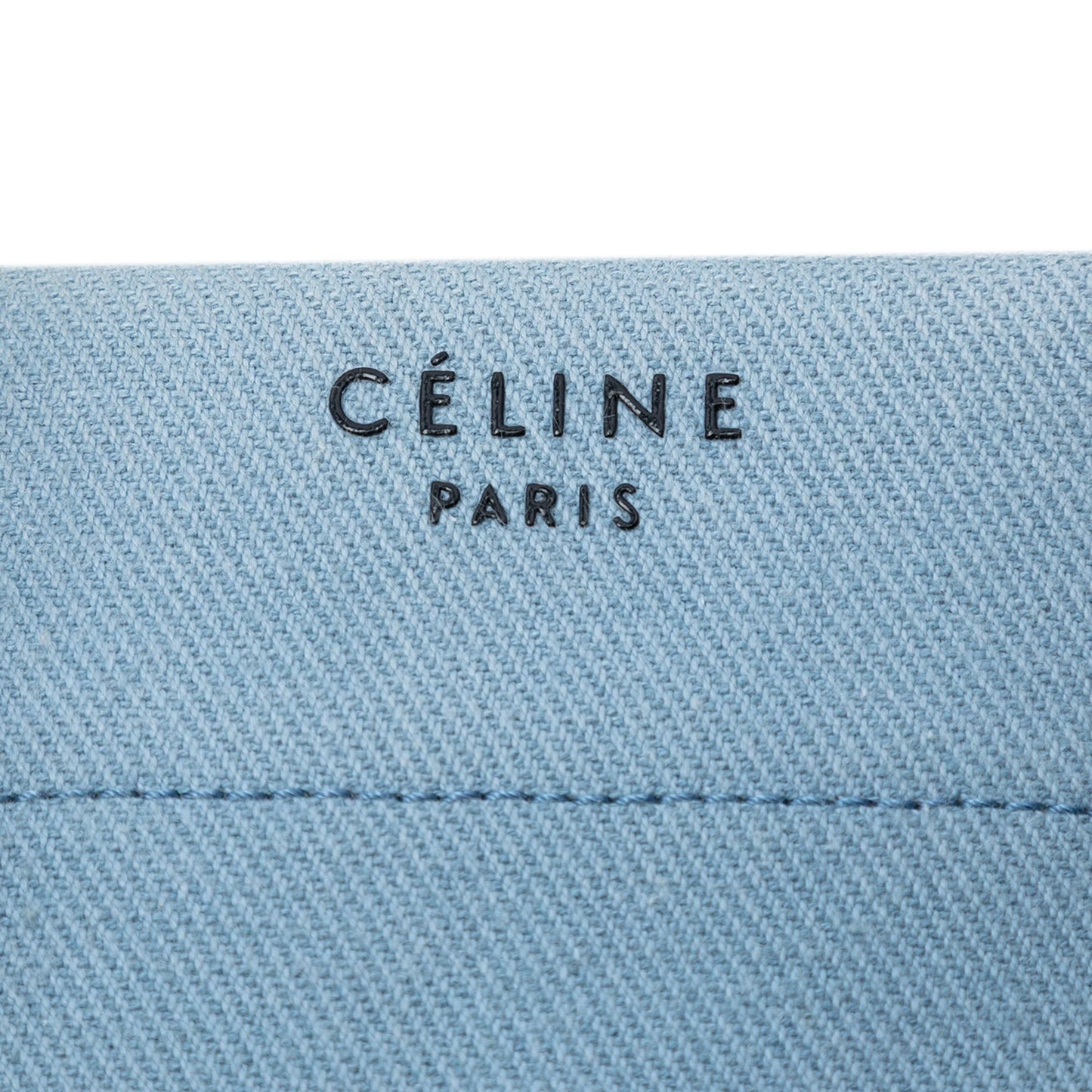 Céline Phantom Medium Denim Blu Cielo con Pelle Nera 2015 – 30 cm