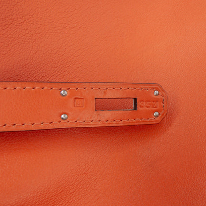 Hermès Kelly II 35 – Swift Orange – Hardware Palladio – 2006 – Full Set